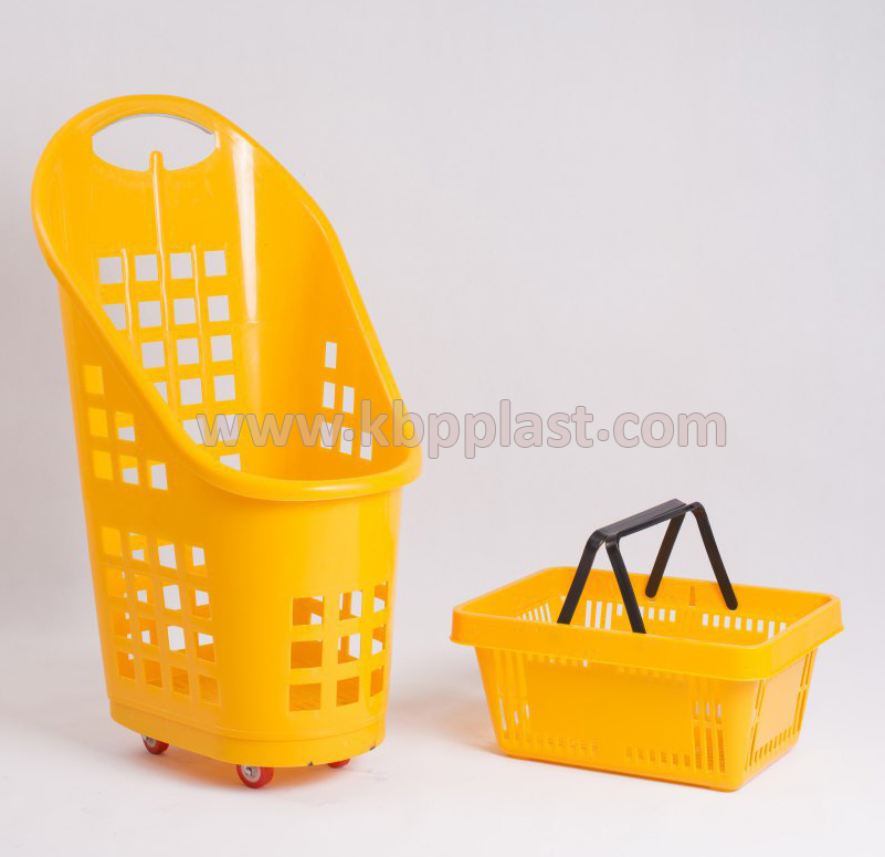 4 wheels shopping basket